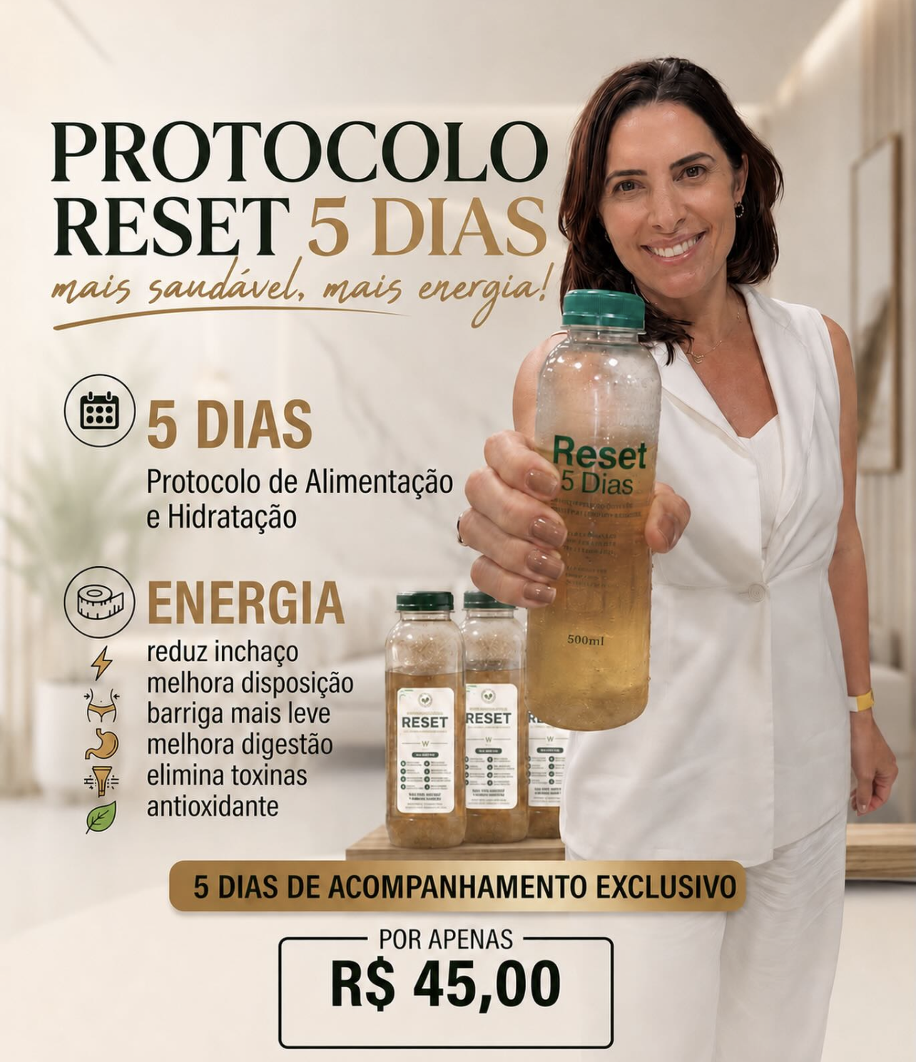 Panfleto do Protocolo Reset 5 Dias